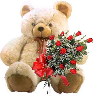 Teddy with Roses