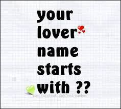 Your Lover Name Starts With