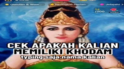Khodam apakah kamu? 