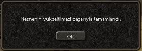 Yükseltme Başarı İle Tamamlanacak.