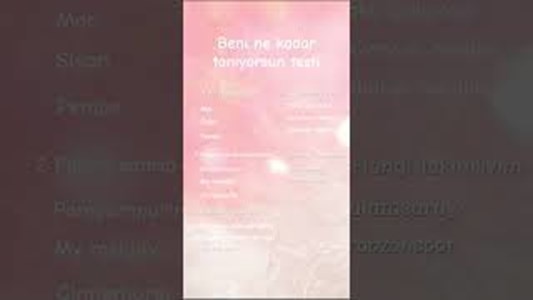 Beni ne kadar taniyorsun