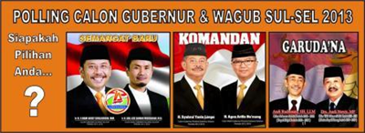 Polling Calon Gubernur Sulsel 13