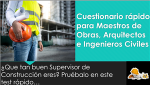 Eres Supervisor De Obra Civil?