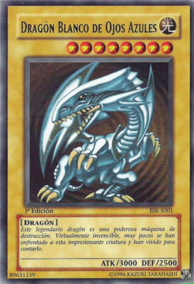 Dragón blanco de ojos azules