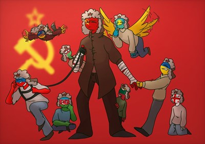 Family Russia Countryhuman