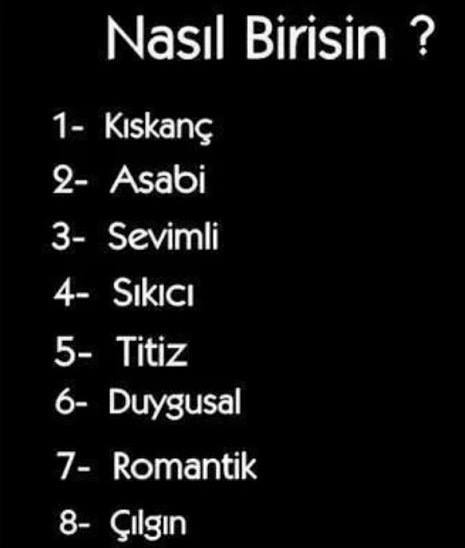 Nasıl Birisin?