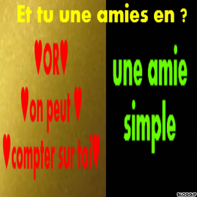Et Tu Une Amie En Or ?