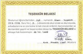 Teşekkür =(