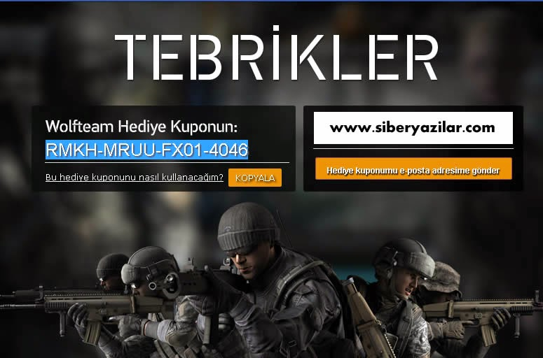 Wolfteam Hediye Kupon Uygulaması