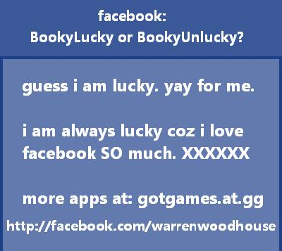 Bookylucky Or Bookyunlucky?