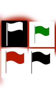 Apa sikap mu? black flag, red flag, green flag 