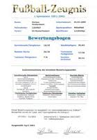 Fussball Zeugniss