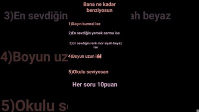 Bana ne kadar benziyosun