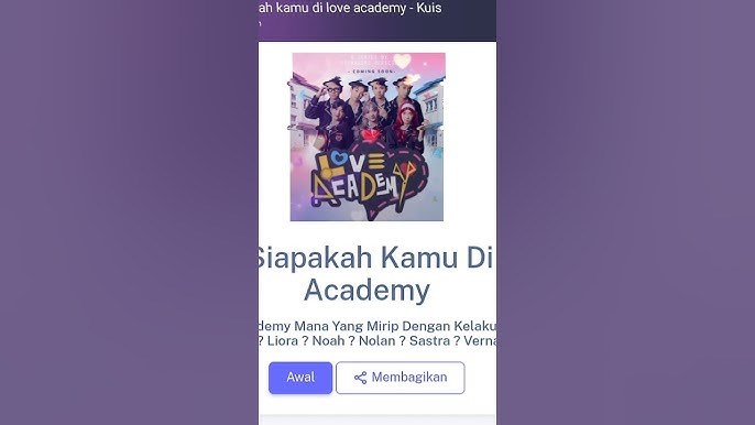 Love academy kuis