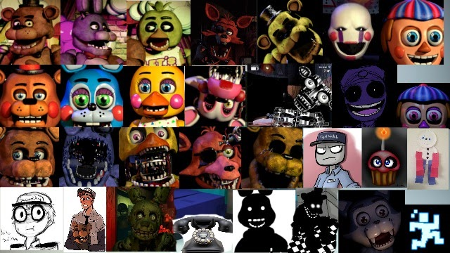 Que Personaje De Fnaf 1 2 3 Y 4 